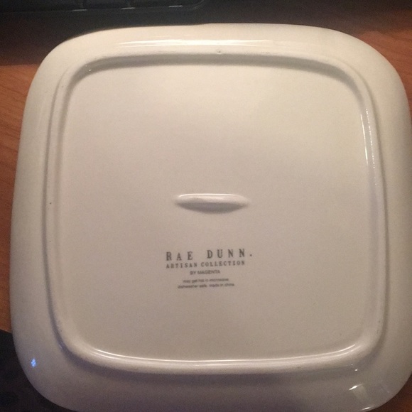 Rae Dunn 8” Plate w Owl in Earmuffs “Let it Snow” - Picture 4 of 4